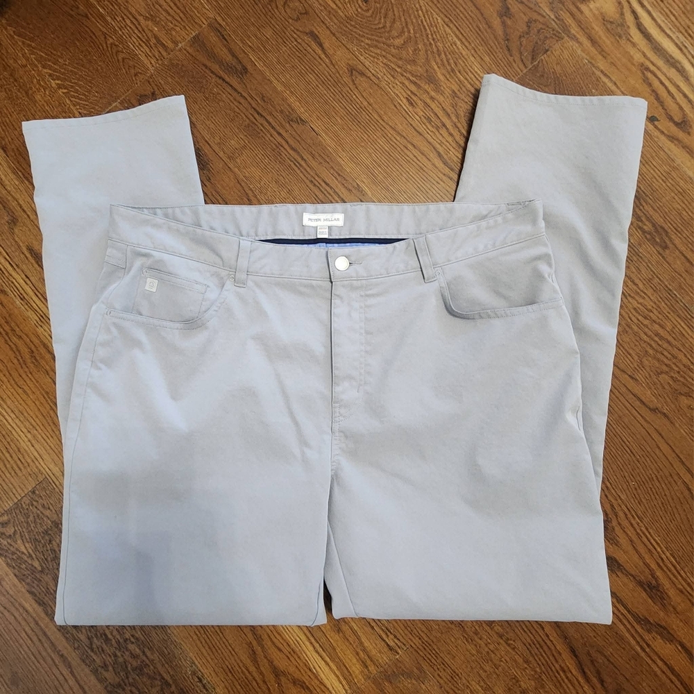 Peter Millar 40x32 Navy Blue, Cream, and Gray Eb66 Pants. - Picture 4 of 8